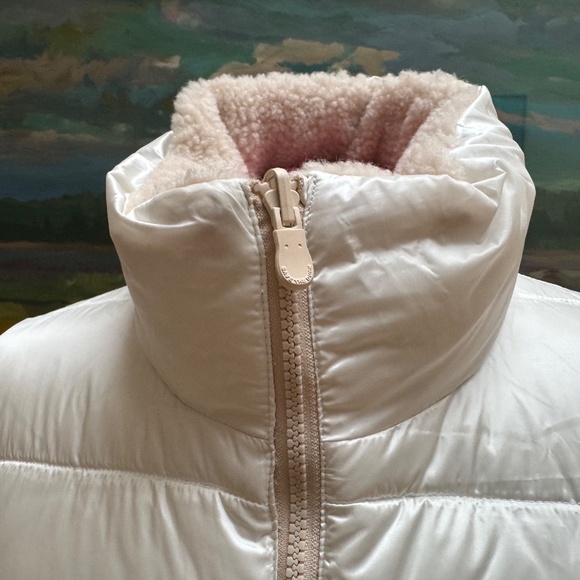 NWOT 'Save the Duck' Reversible Sleeveless White Puffer Vest 'L' - Picture 11 of 13